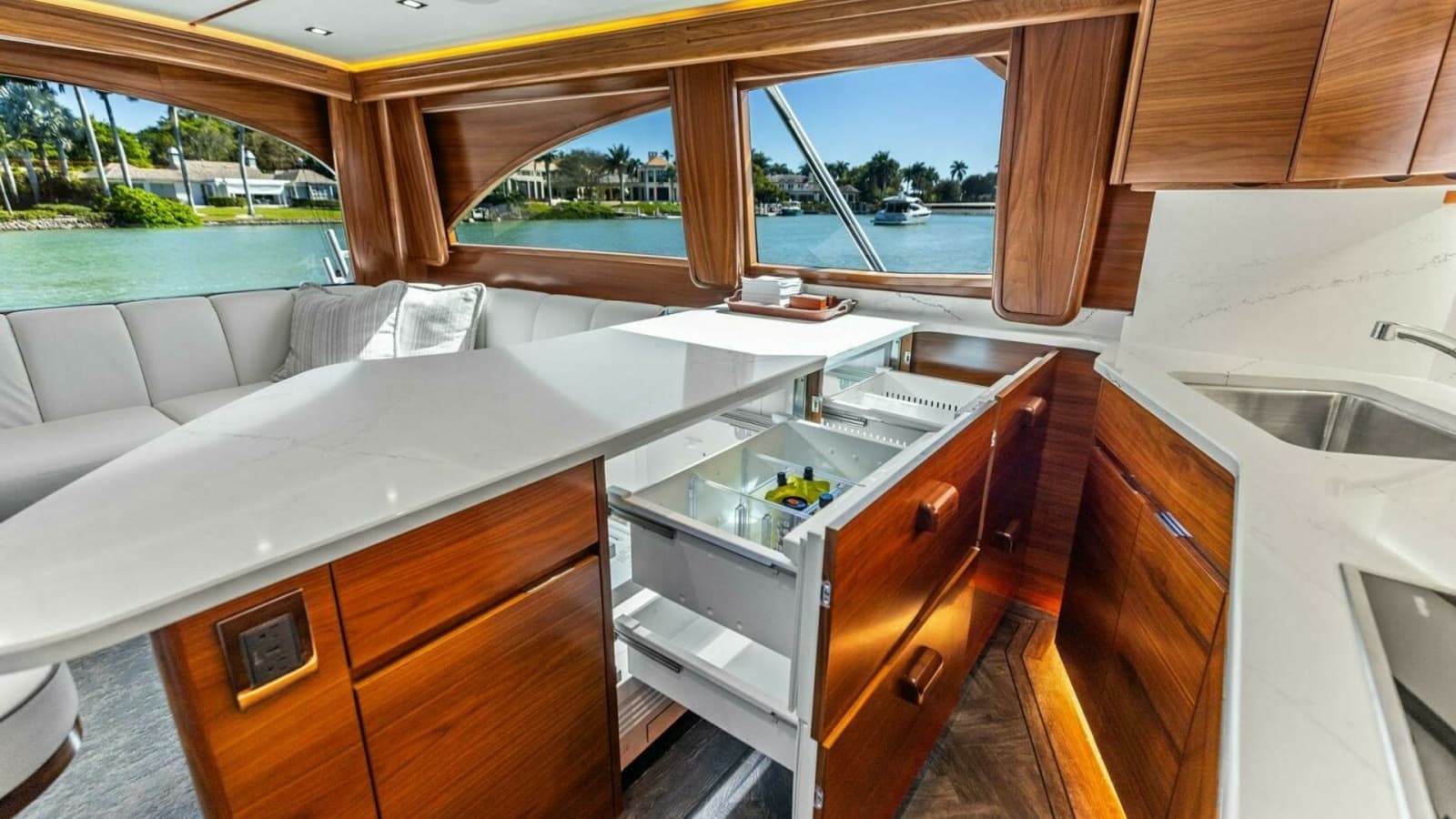 2023 Viking 54 Convertible "Olde Floridian" - Galley with Modern Amenities
