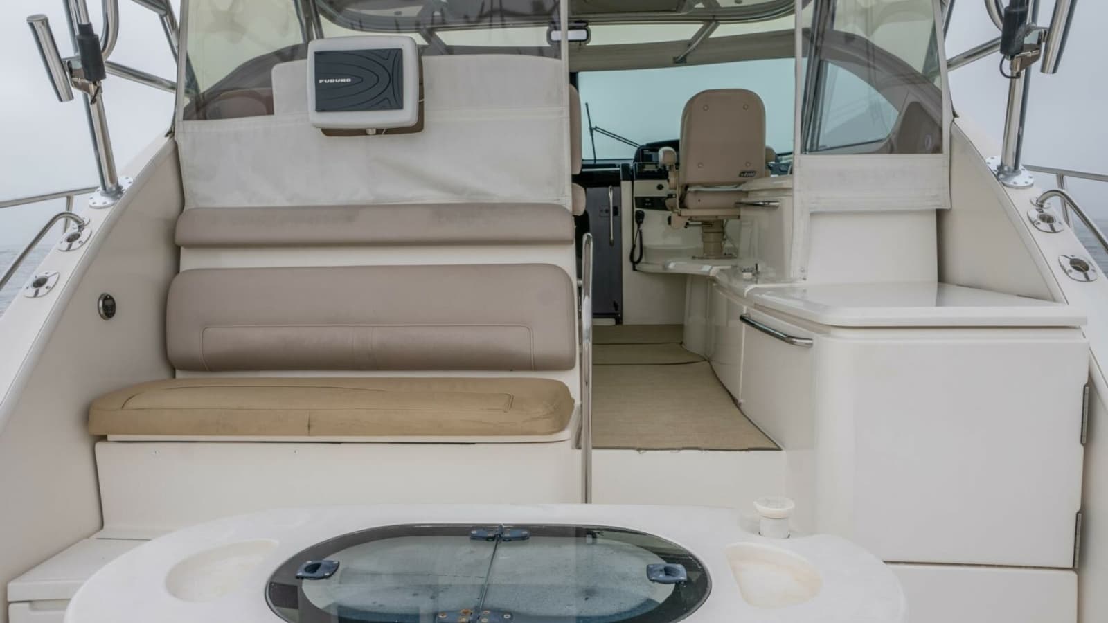 2015 Tiara Yachts 4300 Open "Teddy's Float Too" Cockpit Seating and Helm View