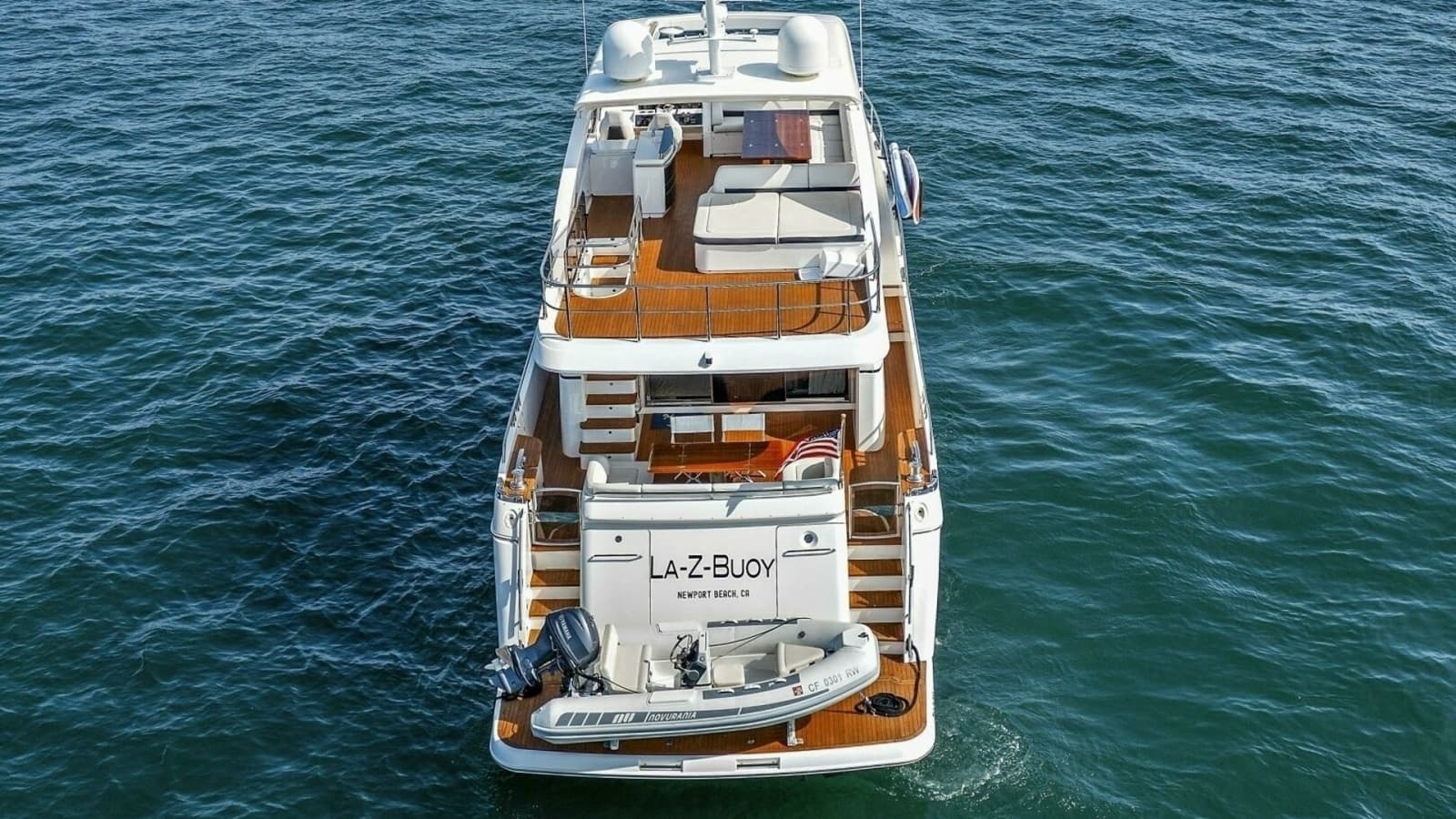 2015 Princess 72 Motor Yacht "LA-Z-BUOY" Spacious Aft Deck and Flybridge View