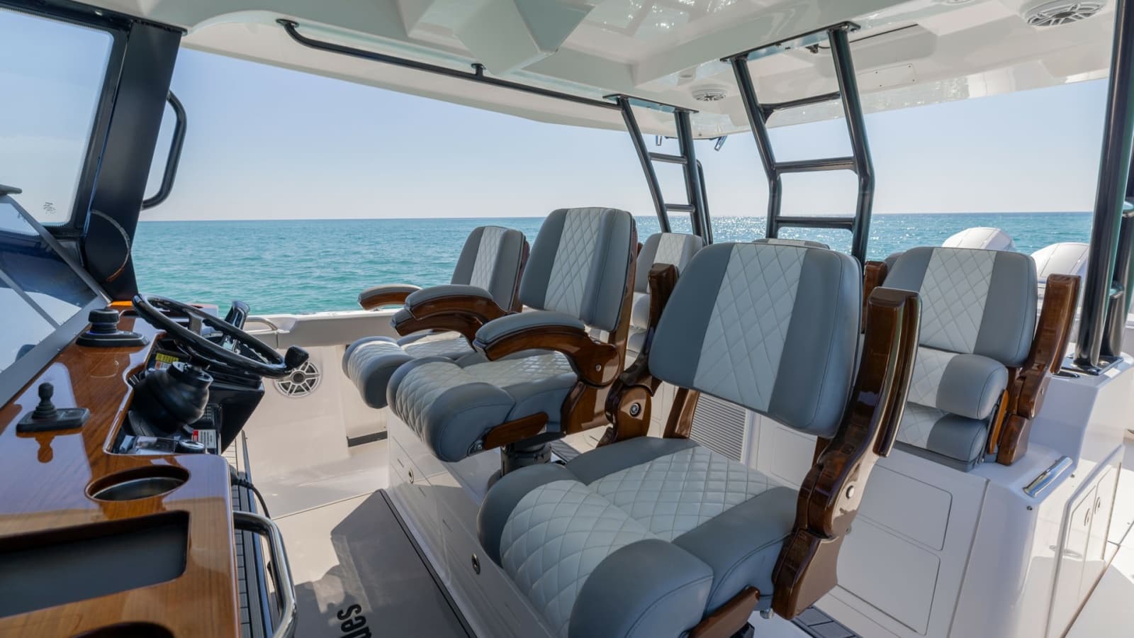 Helm Seating Area with Ocean View