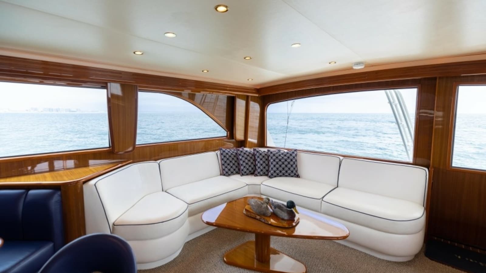 2006 Viking 74 Enclosed Bridge "KickBack" - Cozy Salon Couch