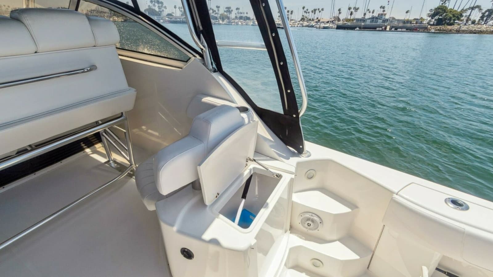 2008 Fountain 38 Sportfishing Cruiser - "SWIFT SERENITY": Aft Deck Seating and Storage Area