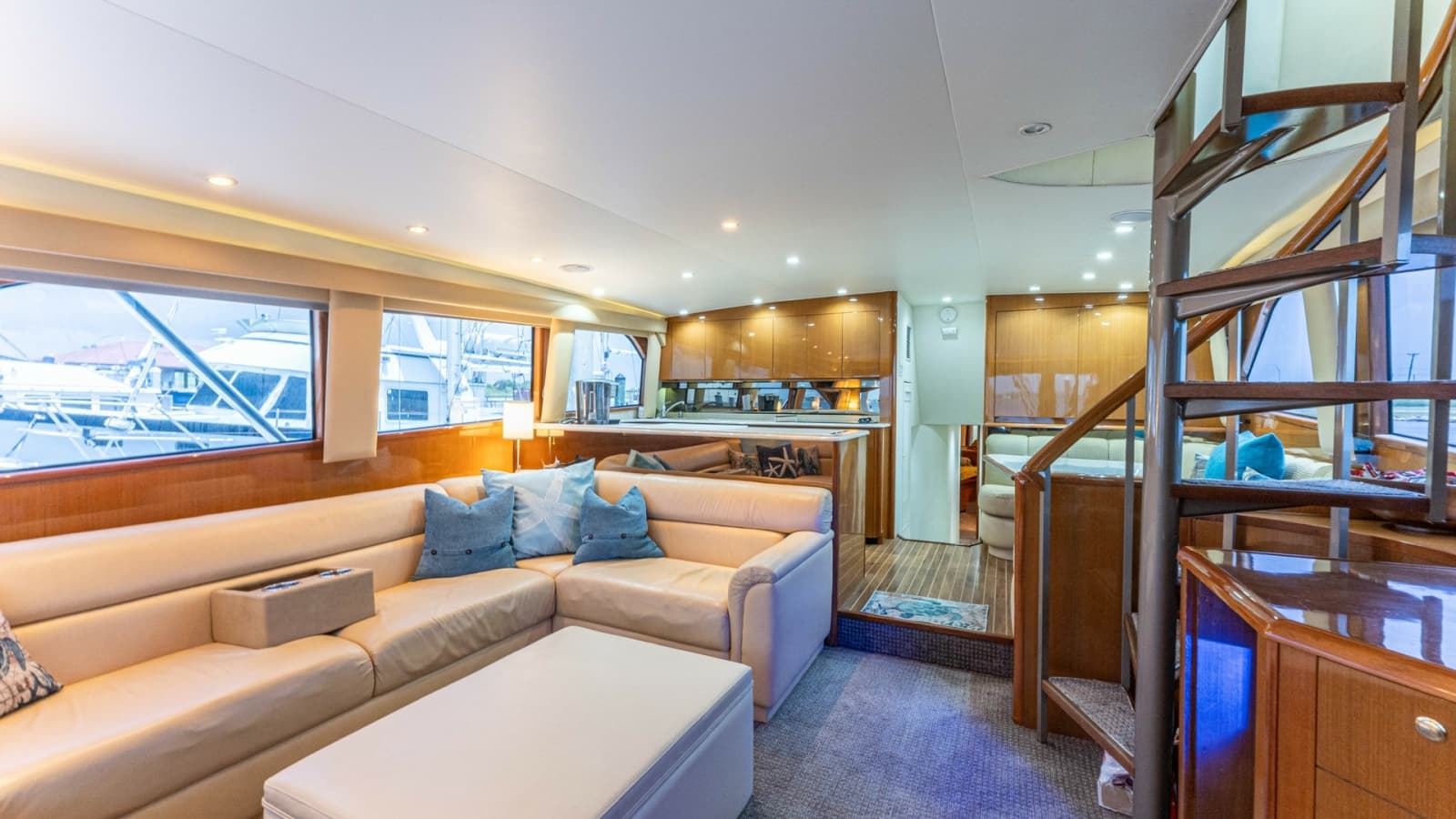 Spacious Salon with Galley View