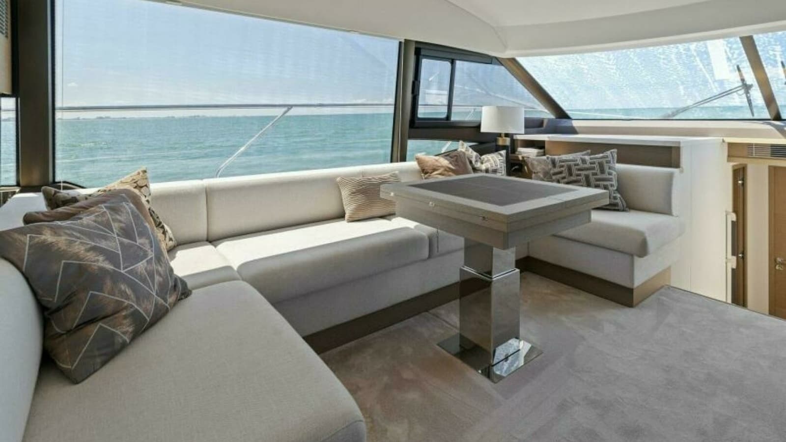 2022 59 Prestige Flybridge - How Sweet It Its - Dinette