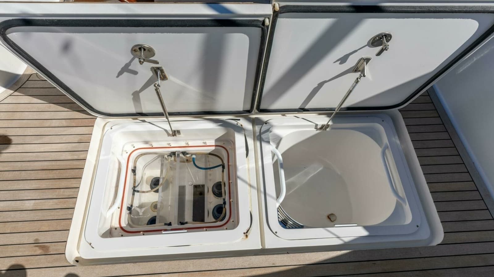 2013 Viking 76 Convertible- REEL FIRE- Cockpit Storage