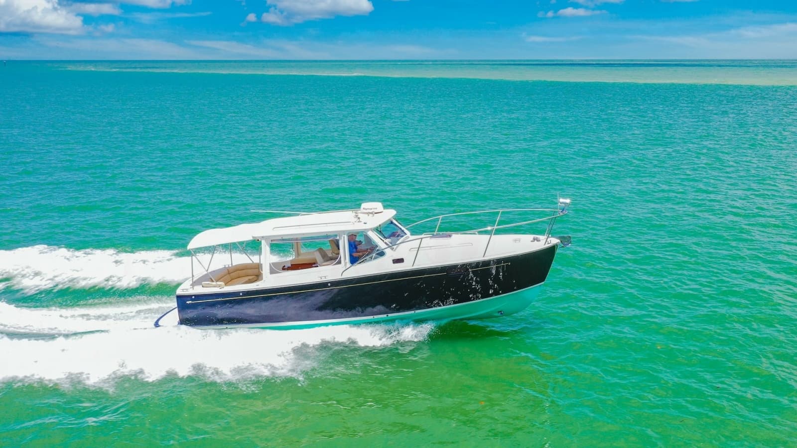 Side View Cruising on Open Water