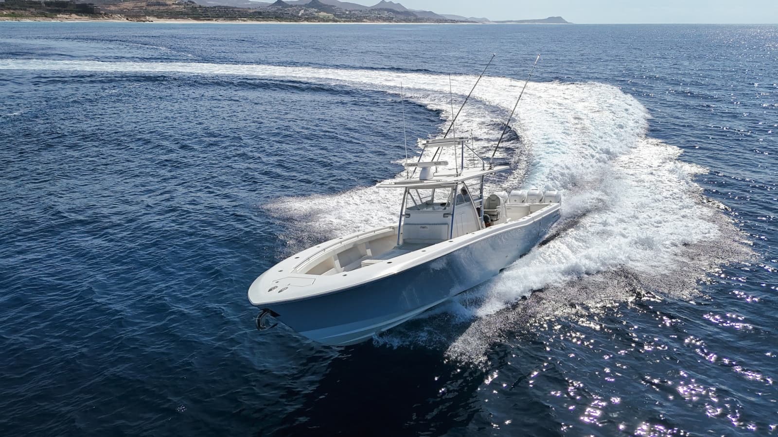 Aerial View of Center Console Cruising