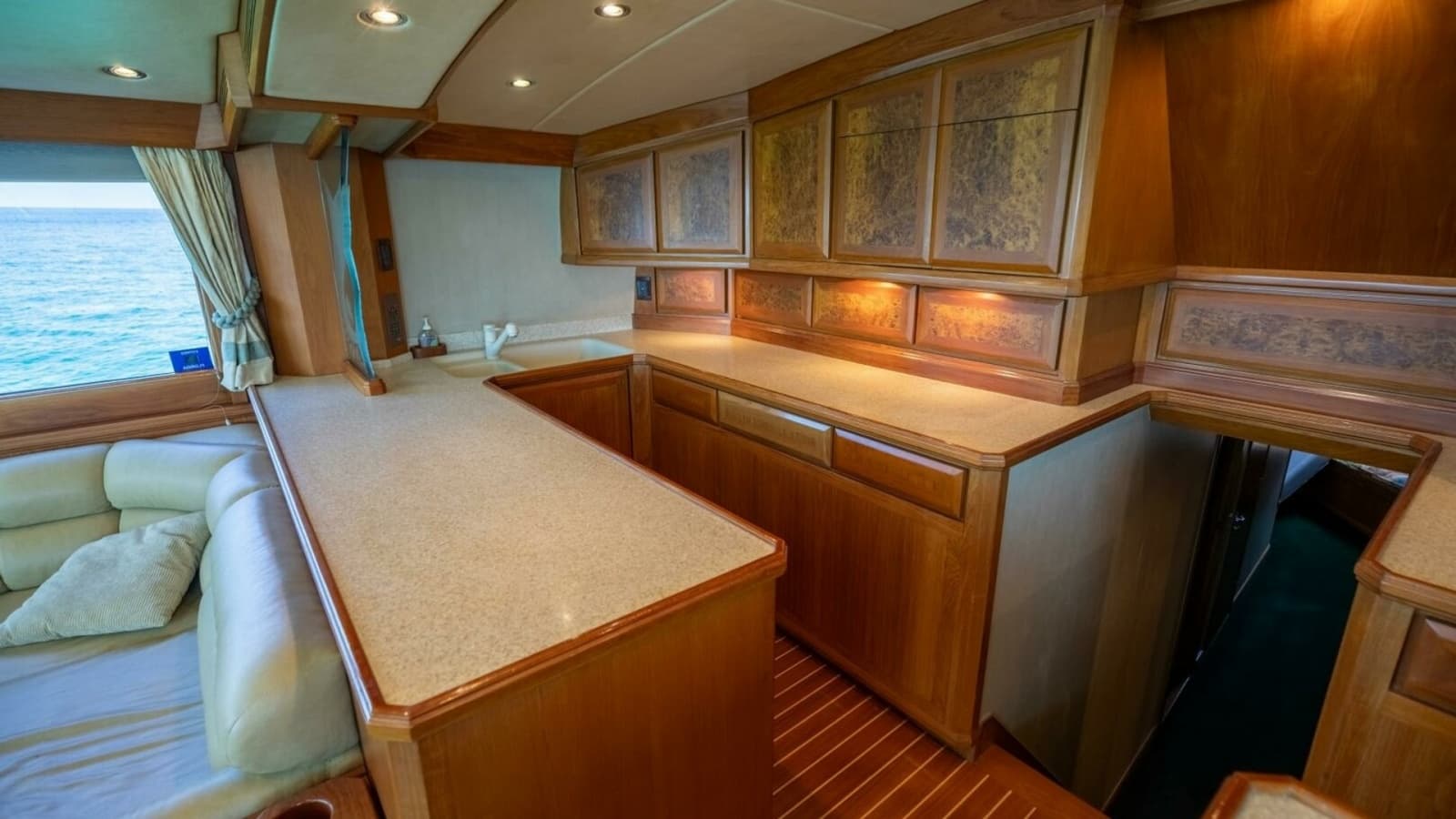 1998 Miller Marine 60' Convertible CAT'N'AROUND-Galley 2