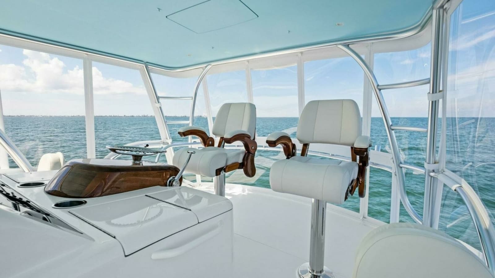 Flybridge Helm with Ocean View