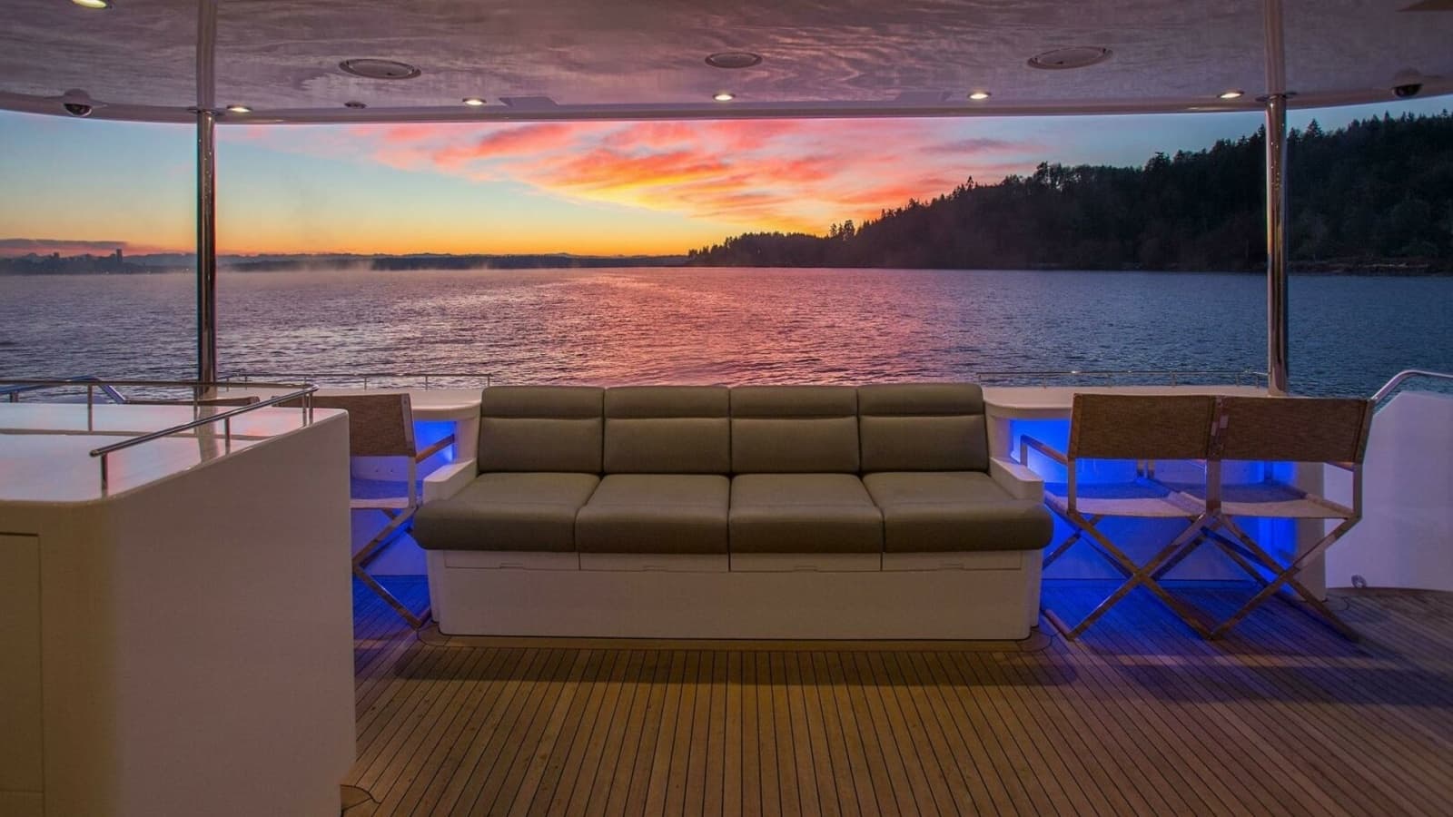 2019 Nordlund 115 Expedition Yachtfisher "Cazador" - Aft Deck Lounge Area