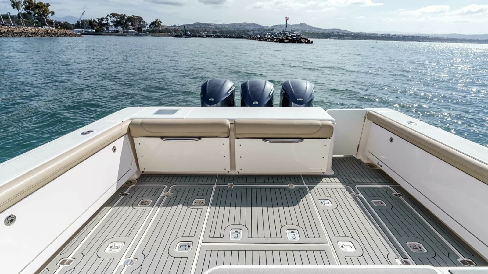 2018 Pursuit 385 Offshore "TAG TEAM" - Spacious Cockpit with Triple Engines