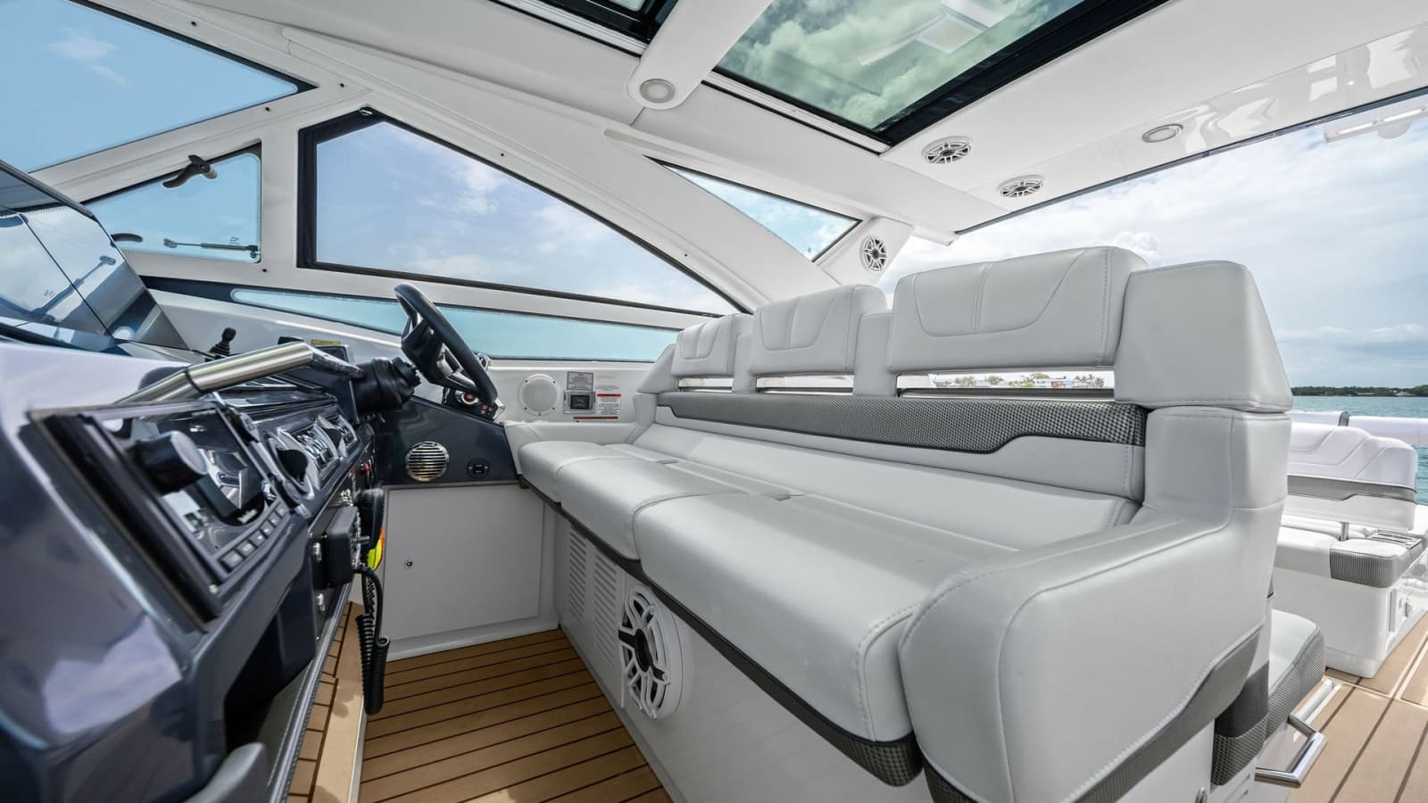 Helm and Cockpit Seating Area