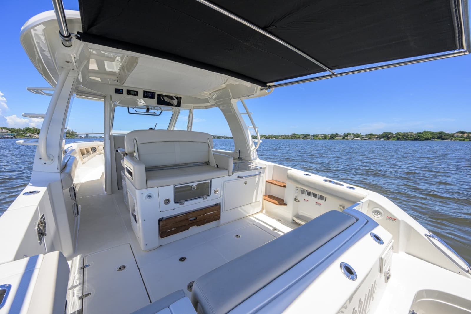 Boston Whaler 35 - DERRYN -  Cockpit with Sunshade