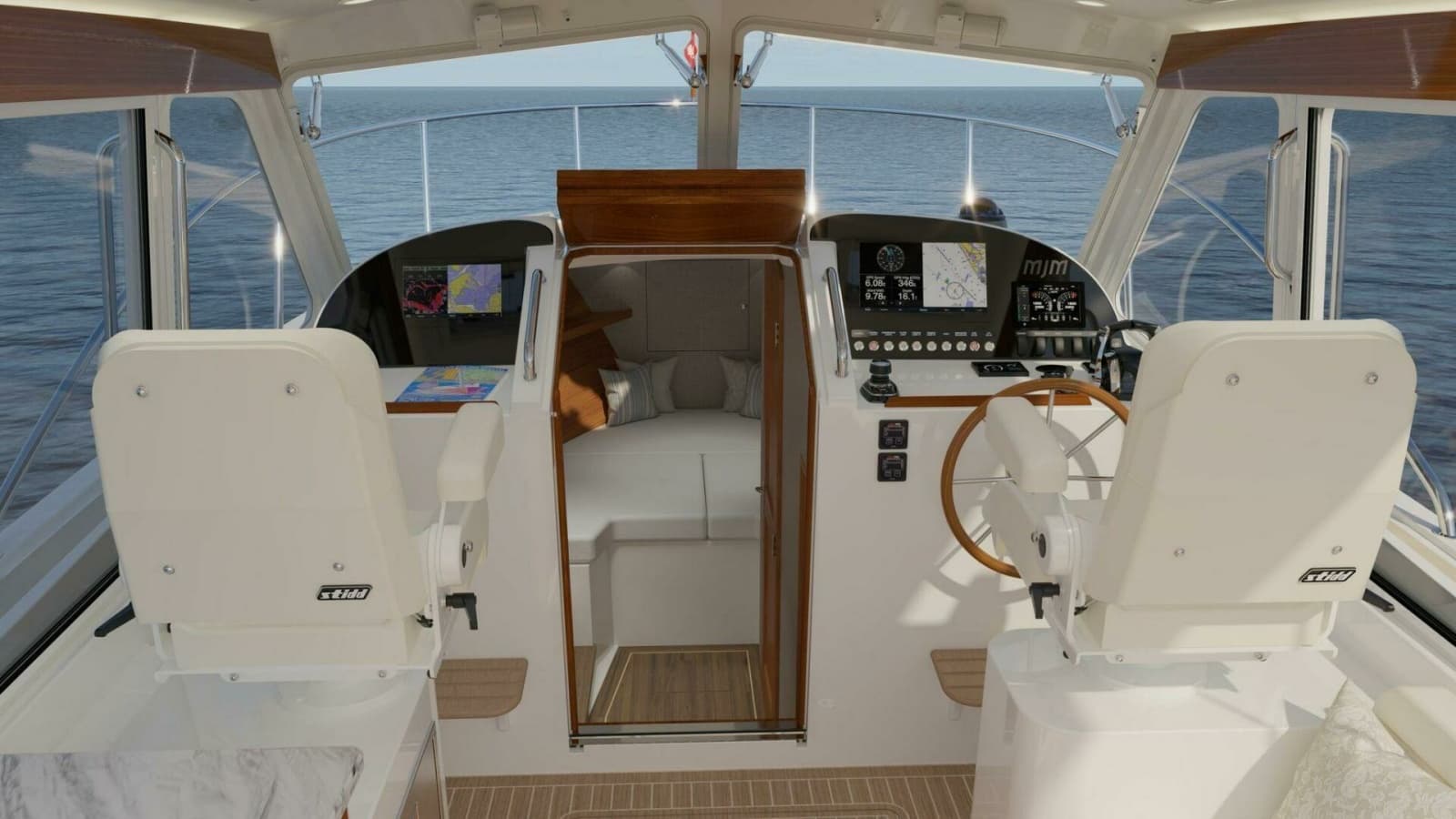 Helm with Cabin Entry