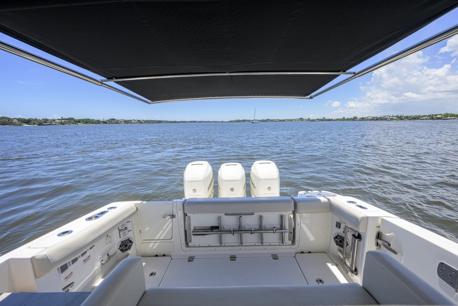 Boston Whaler 35 - DERRYN -  Cockpit with Sunshade