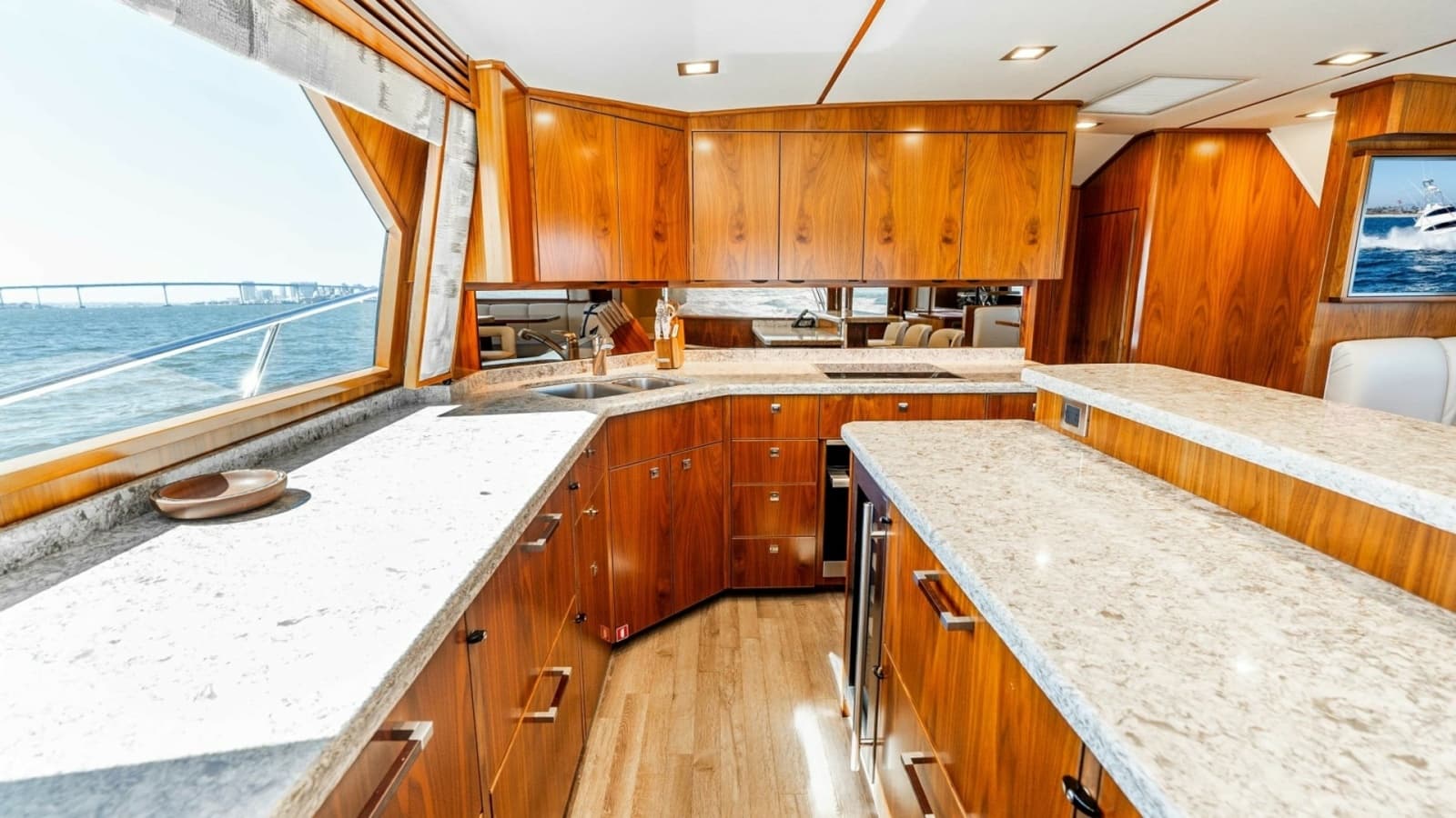 2018 Viking 72 Convertible "50 Caliber" - Galley with Ocean View Window