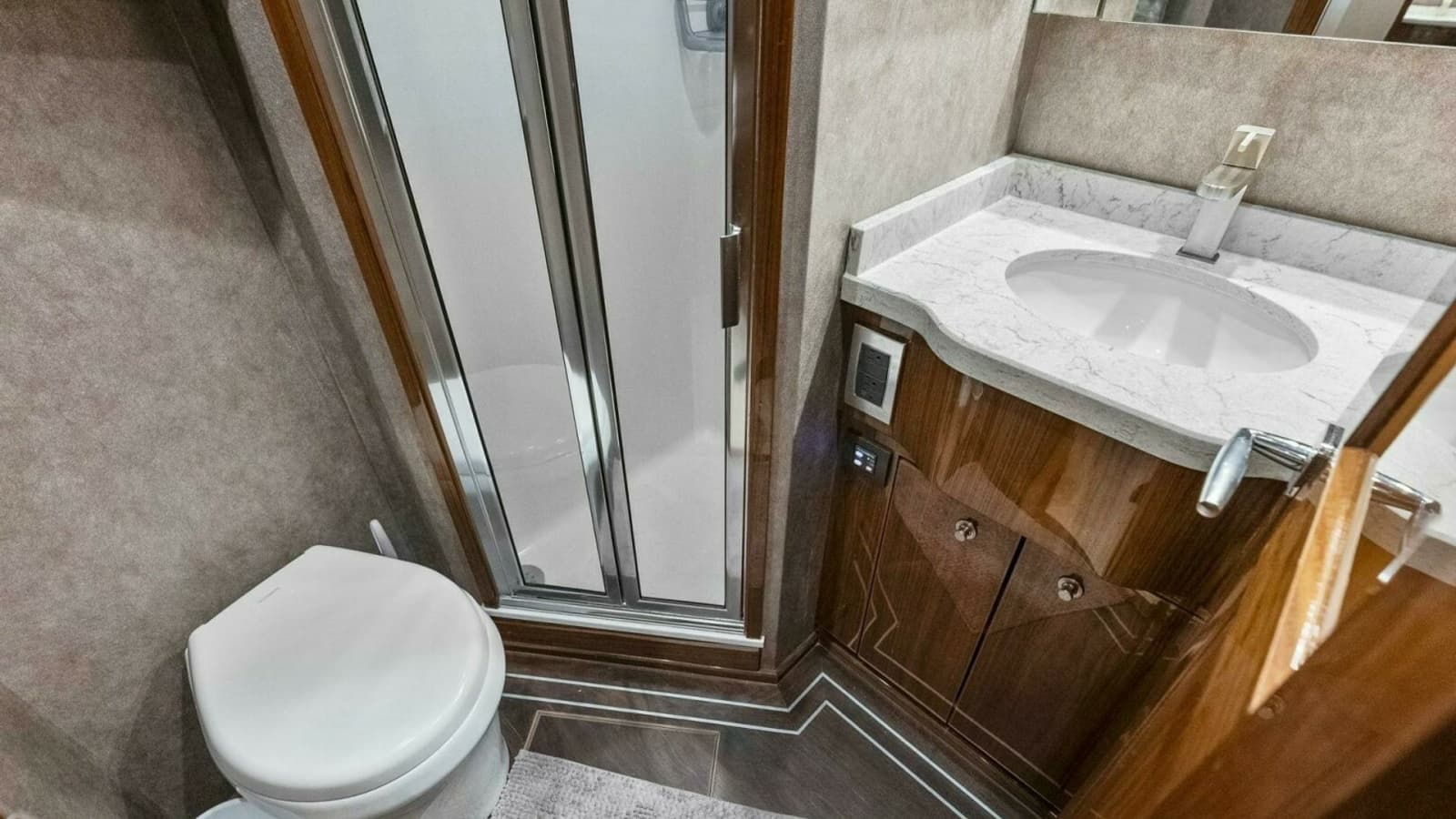 2022 Viking 68 Enclosed Bridge- PIPE DREAM- Crew Stateroom Head