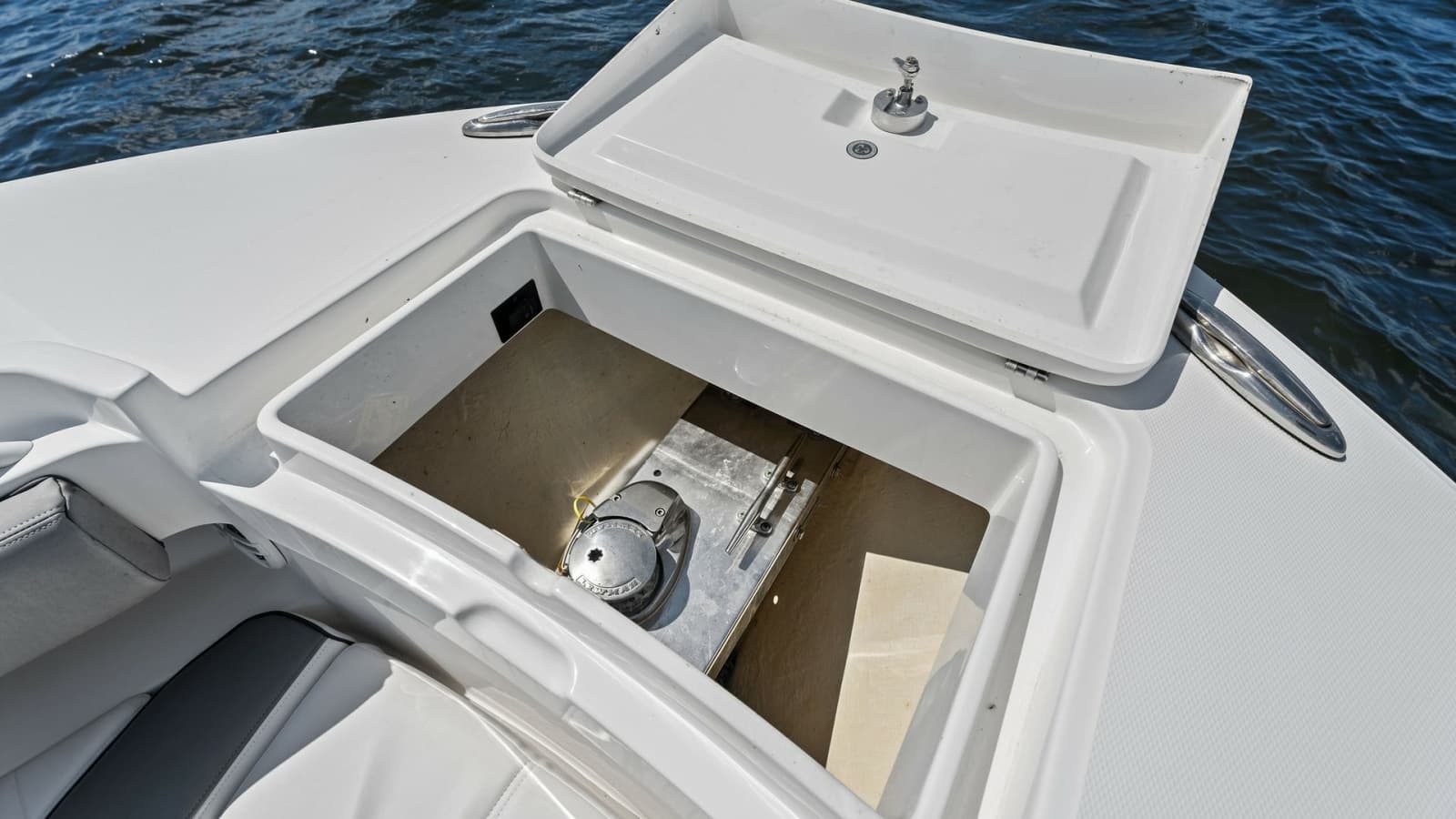 Bow Storage Compartment with Drainage