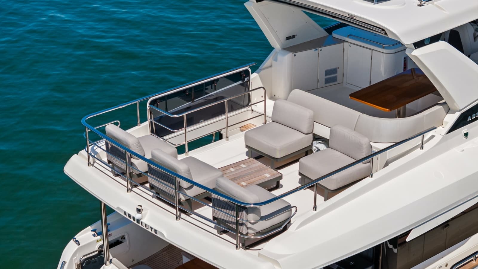 2026 Absolute Navetta 58 "ANDIAMO" - Flybridge Featuring a Spacious & Inviting Lounge Area