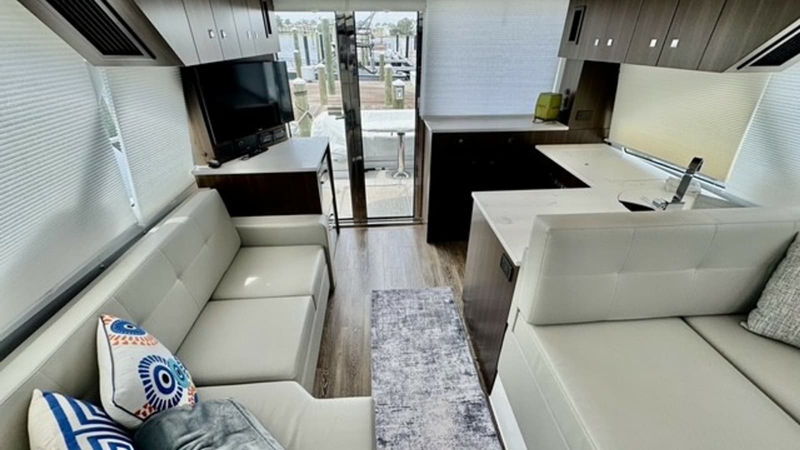 Contemporary Interior Salon with Galley