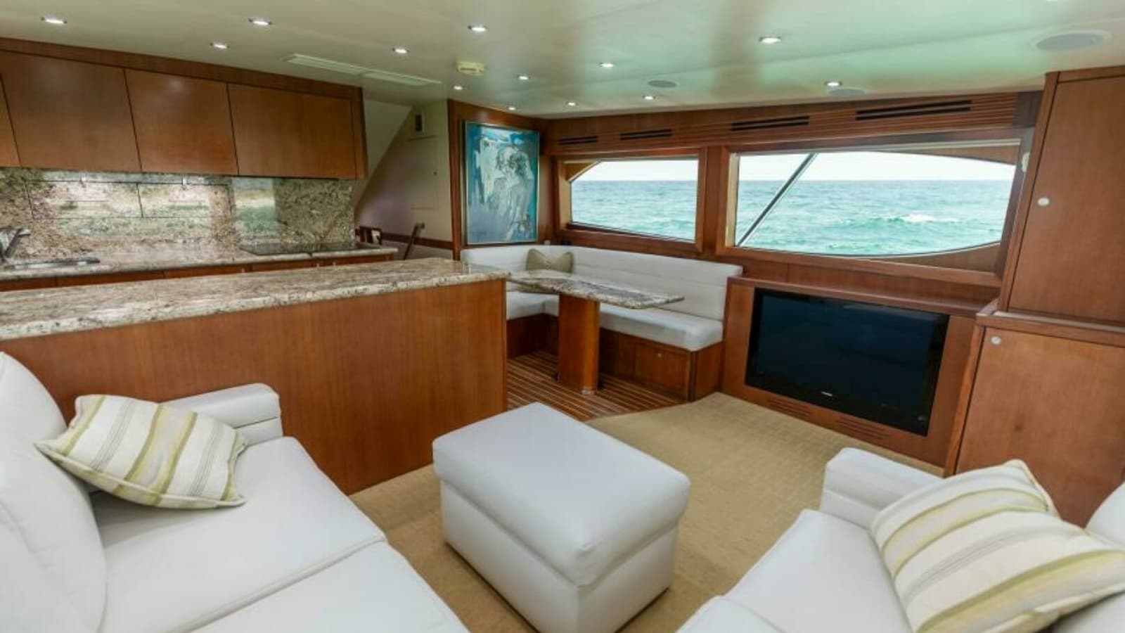 2008 Hatteras 60 Convertible Galley 3