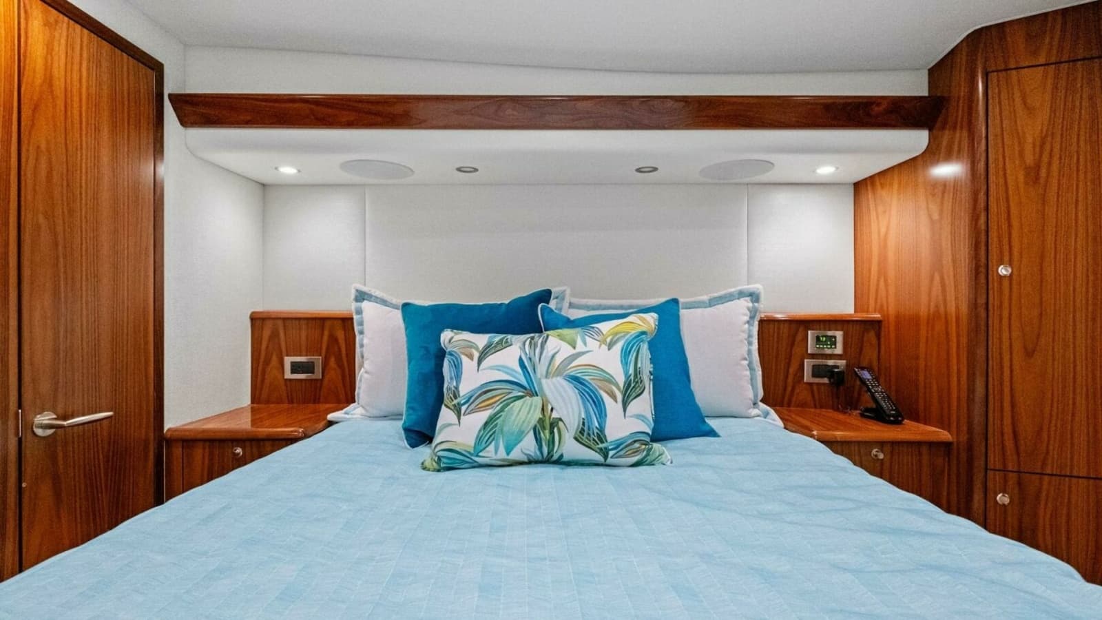 Master Stateroom with Plush Bedding