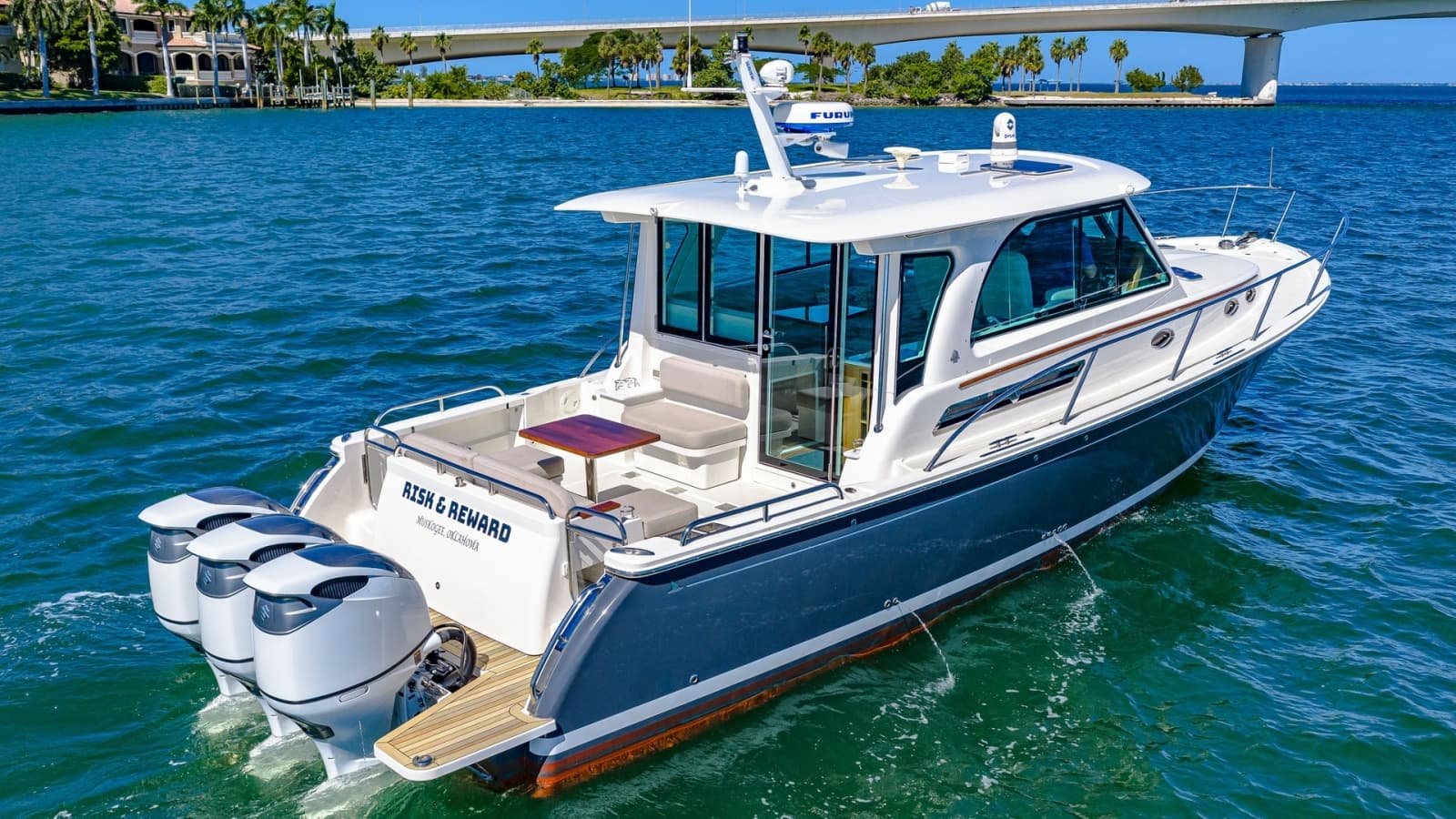 Aft Deck with Triple Outboards