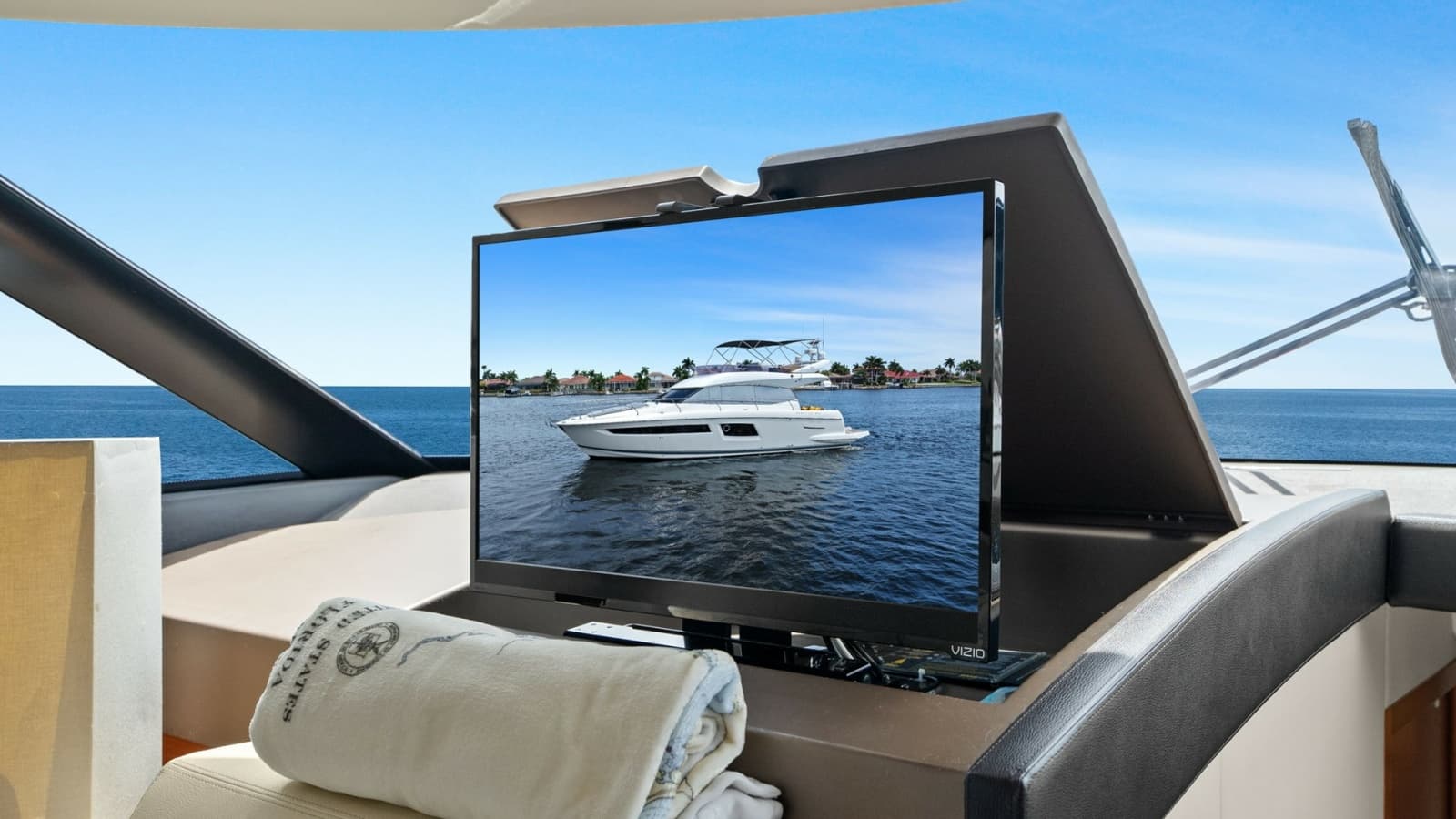 Salon with Pop-Up TV