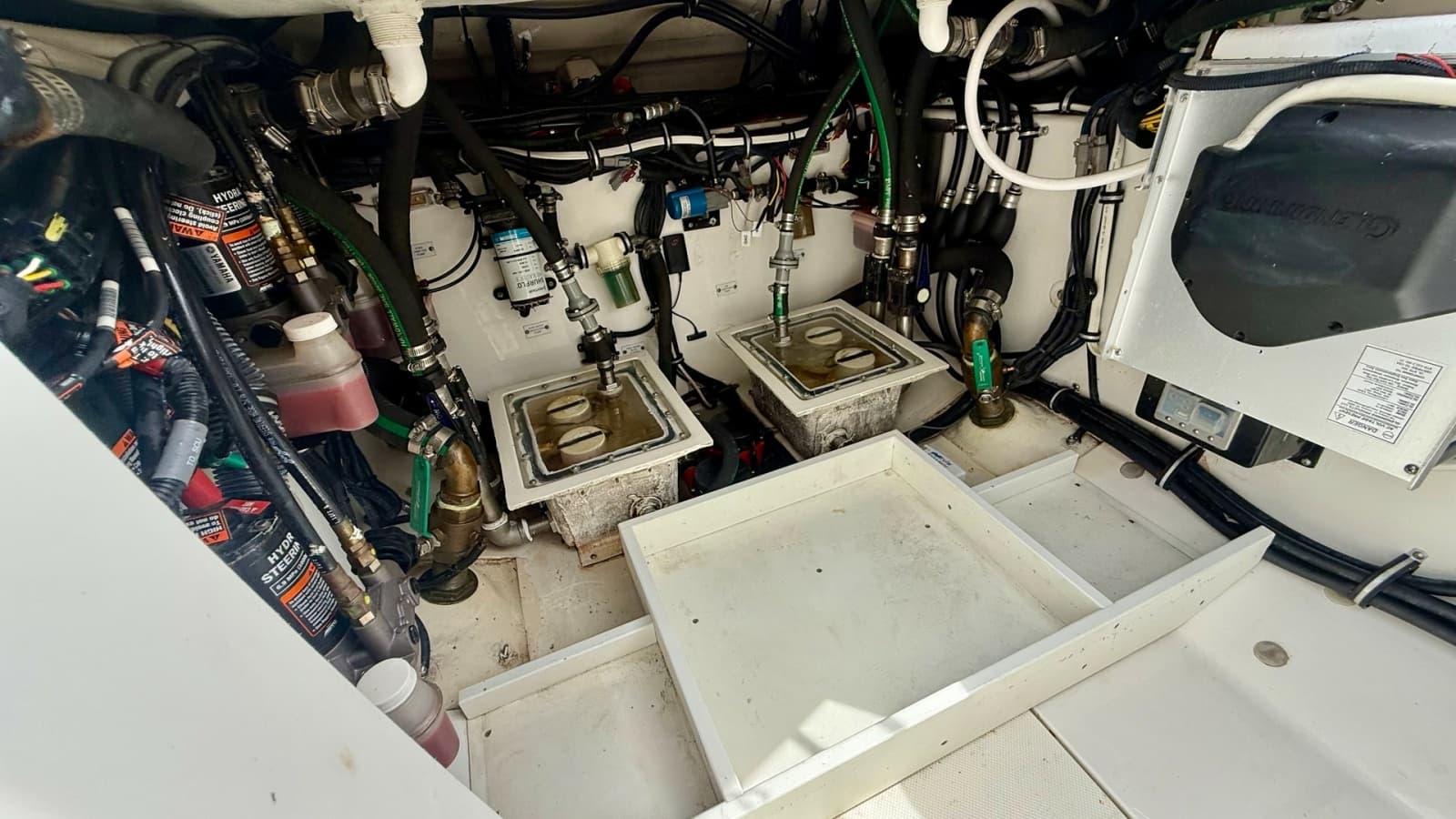 Engine Compartment with Fuel Filters