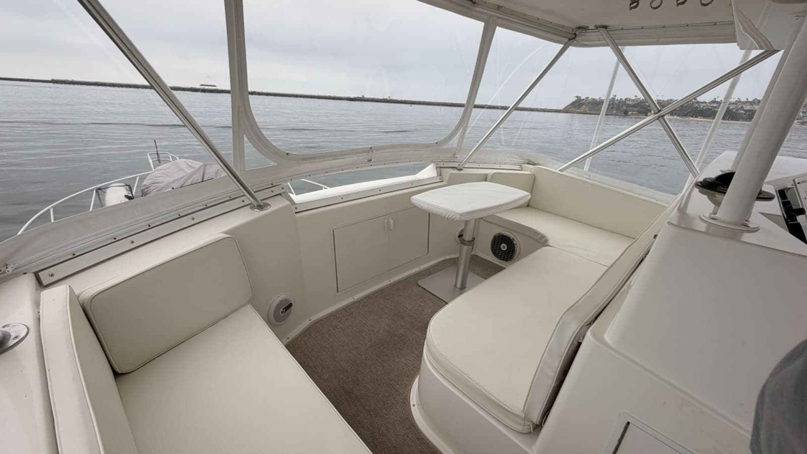 1994 Viking 50 Convertible "Wild Rice" - Flybridge Seating Area