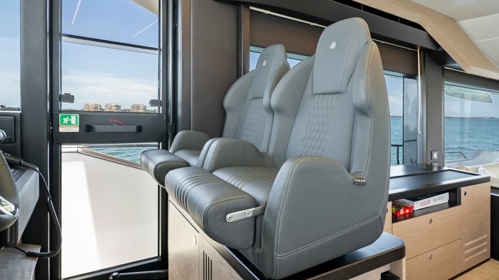 2026 Absolute Navetta 58 "ANDIAMO" - Helm Station Captain Chairs