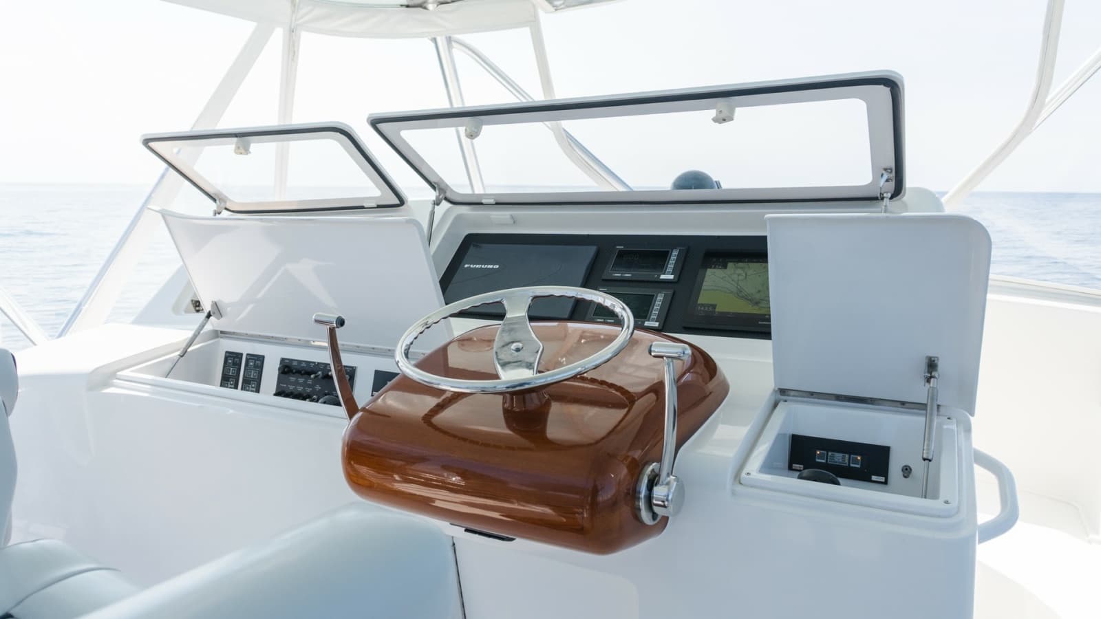 2009 Viking 50 Convertible "Jammin" - Sleek and Polished Helm Station