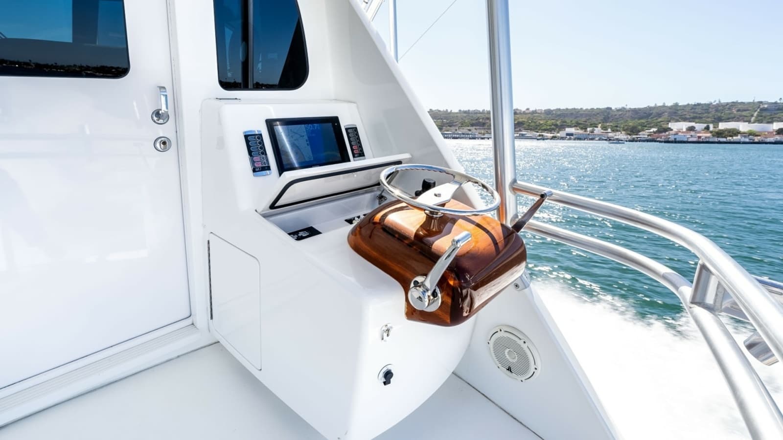 2018 Viking 72 Convertible "50 Caliber" - Flybridge Helm Station