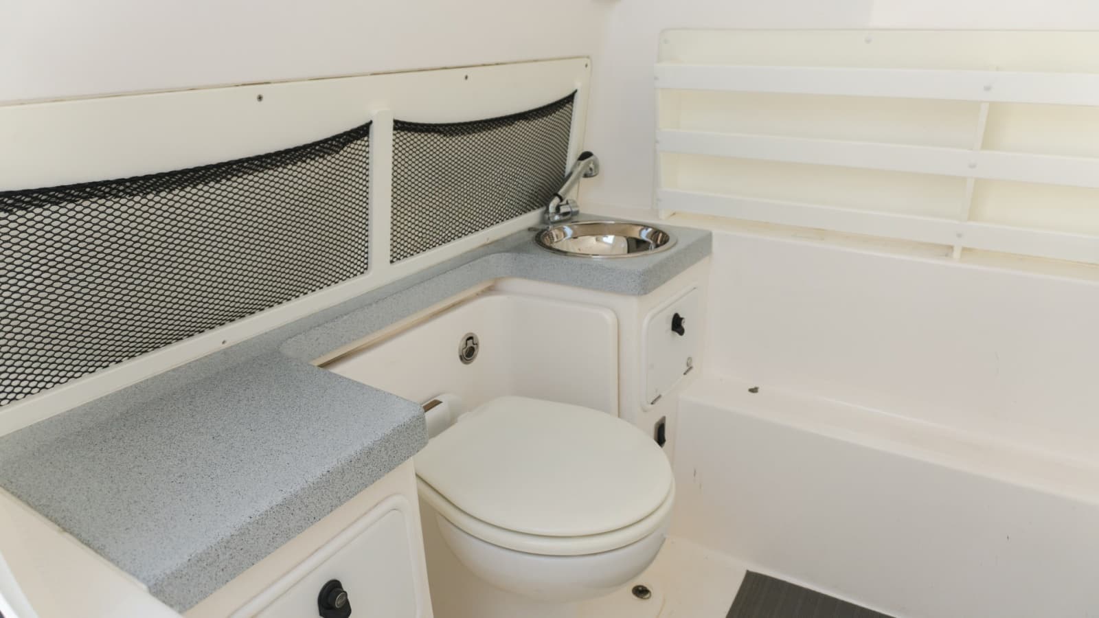 Spacious Onboard Head with Amenities