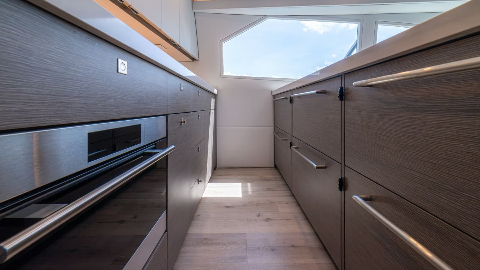 Modern Galley with Sleek Finishes