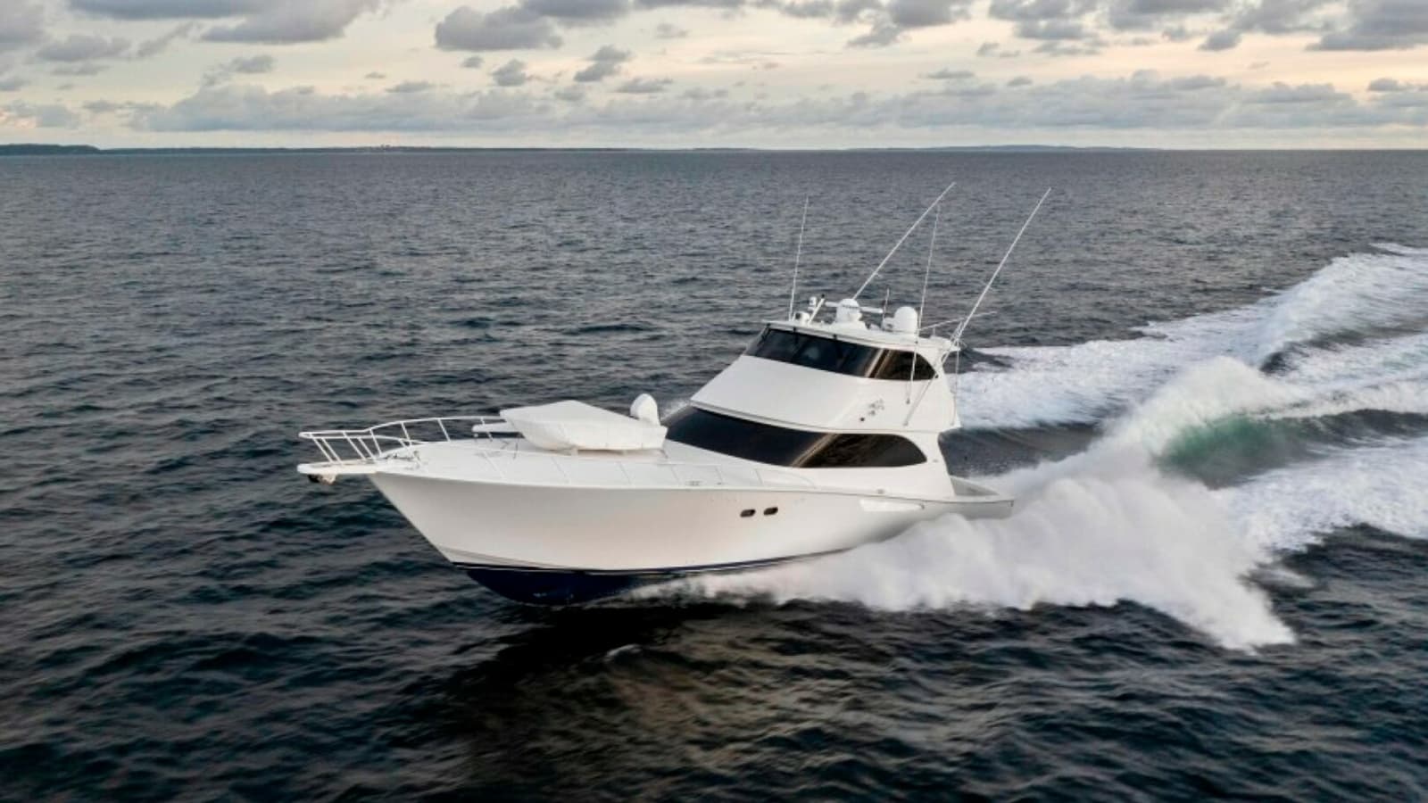 Viking 70 Enclosed Bridge at Sea