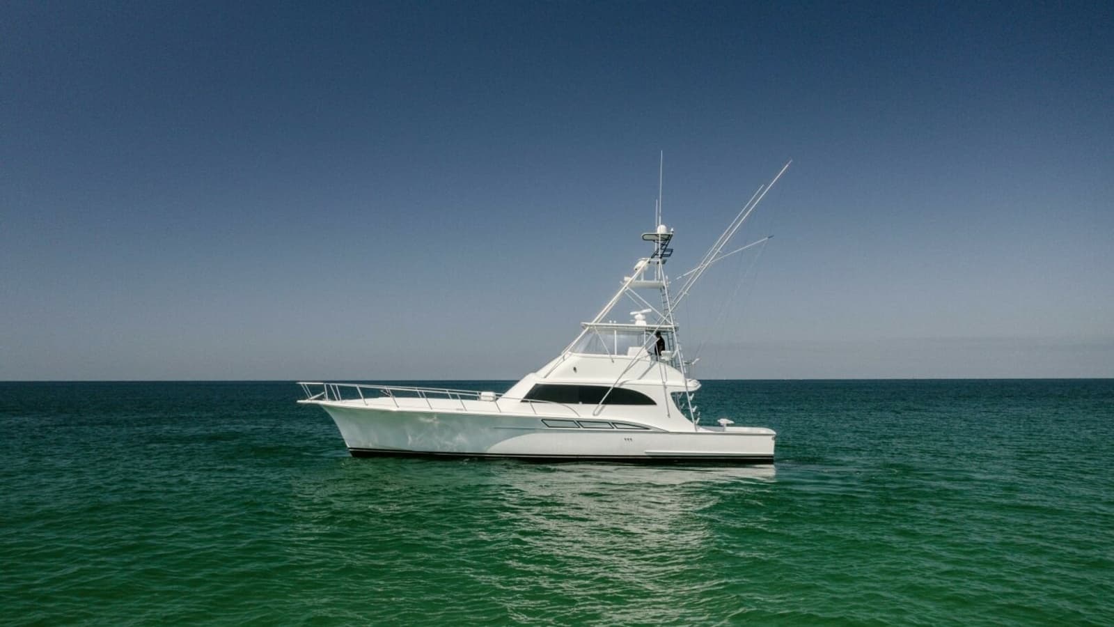 1998 Miller Marine 60' Convertible CAT'N'AROUND-Port Profile