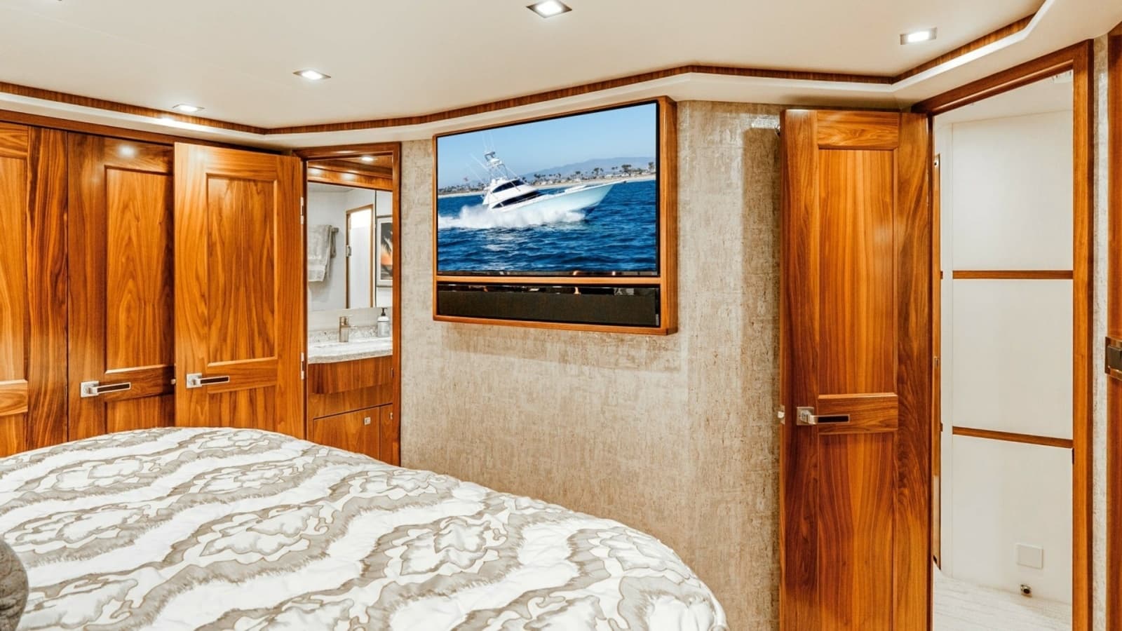 2018 Viking 72 Convertible "50 Caliber" - Luxurious Master Stateroom Interior