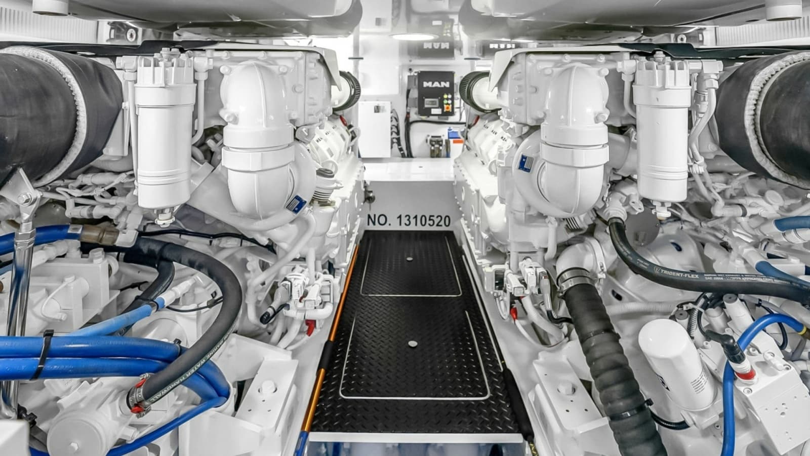 Engine Room with Dual MAN Engines