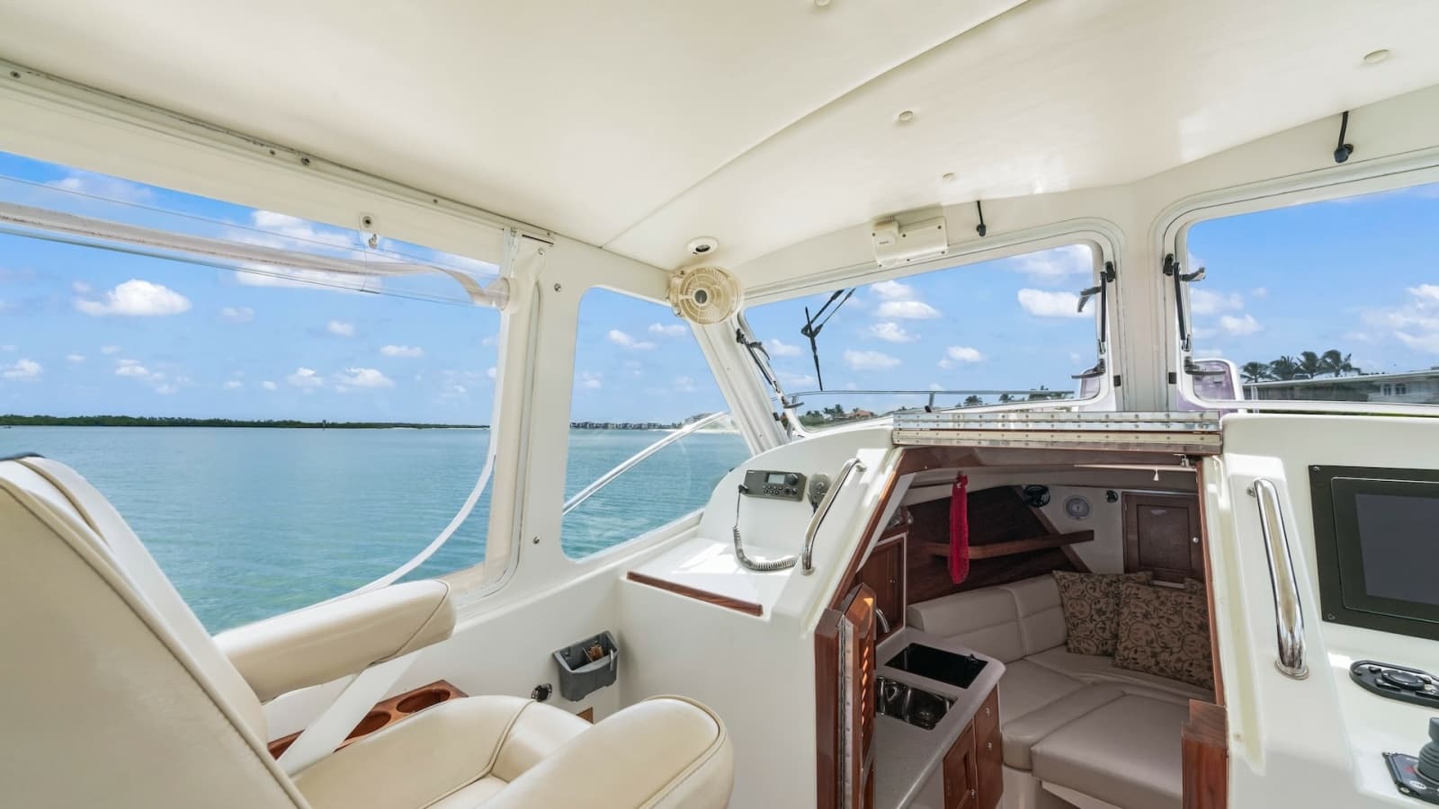 Helm and Cabin Entry View
