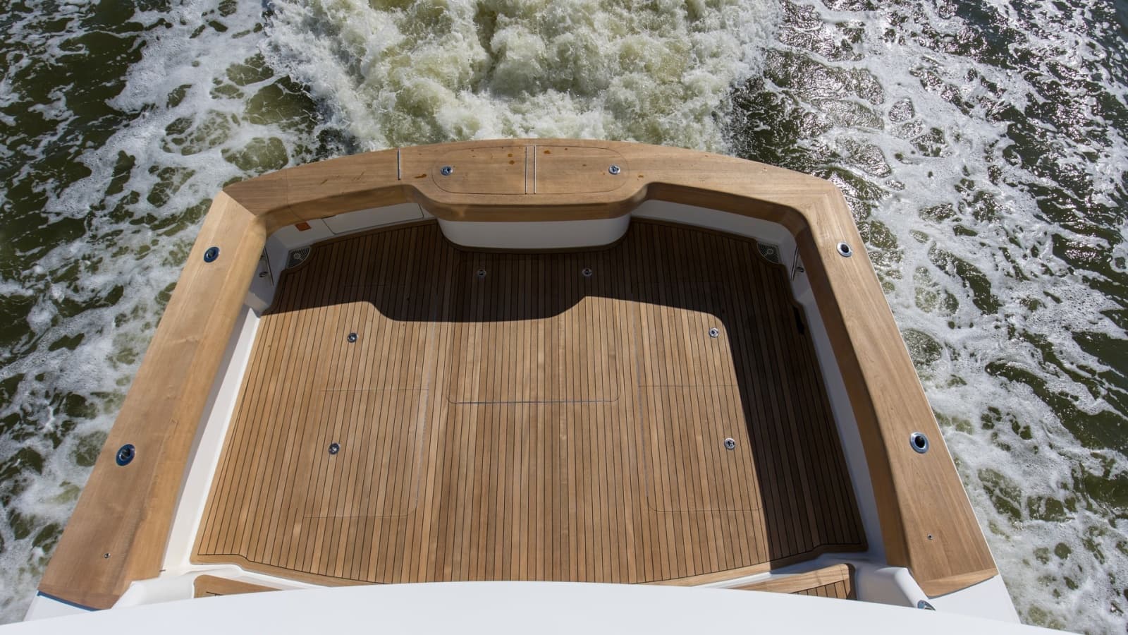 Teak-Clad Aft Deck View
