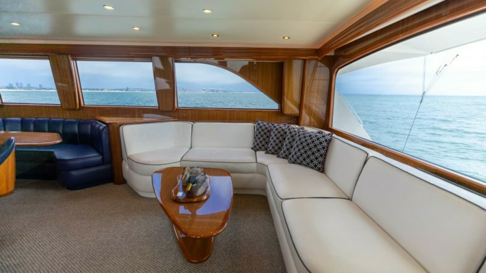 2006 Viking 74 Enclosed Bridge "KickBack" - Cozy Salon Couch