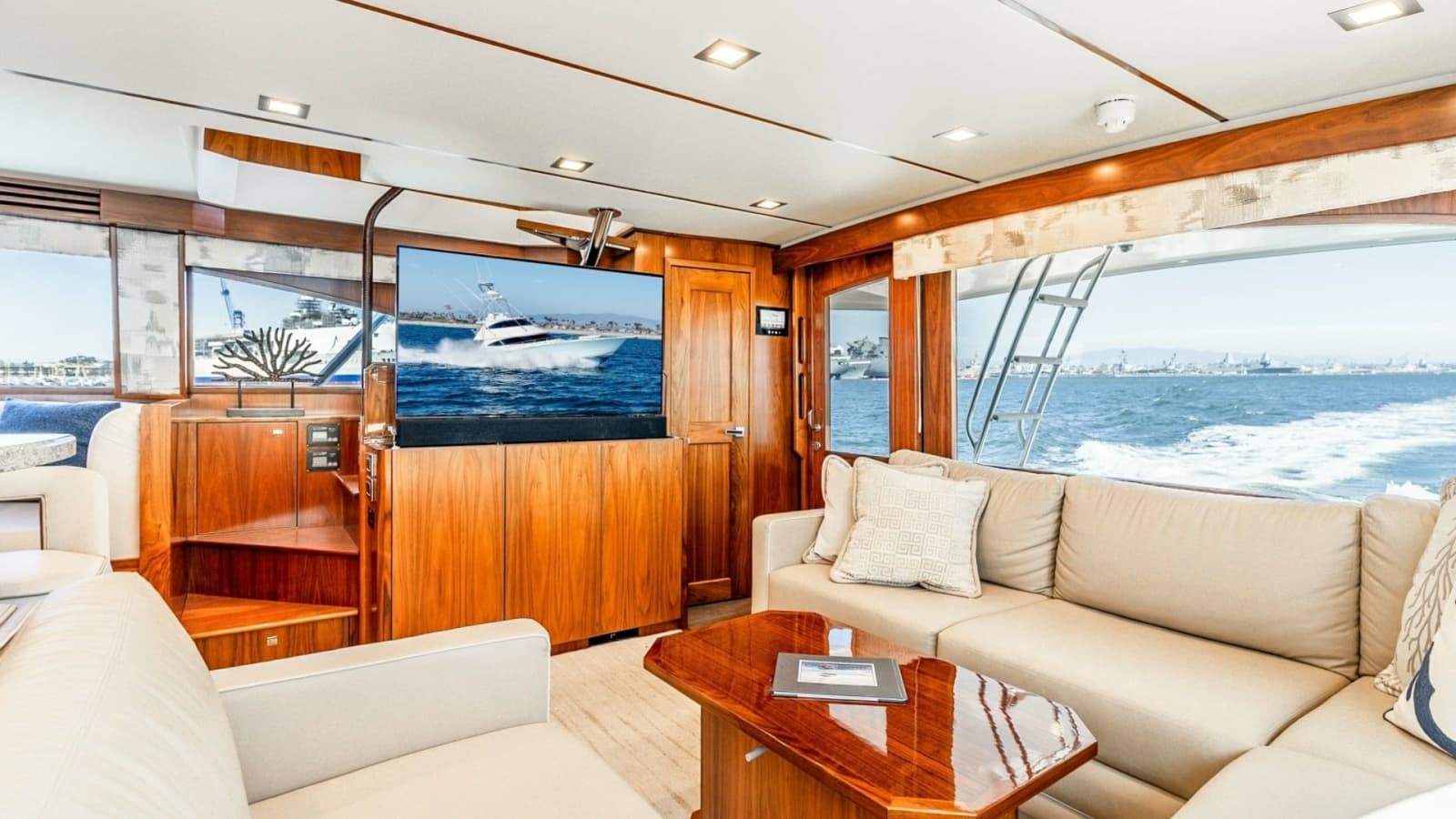 2018 Viking 72 Convertible "50 Caliber" - Luxurious Salon with Ocean Views