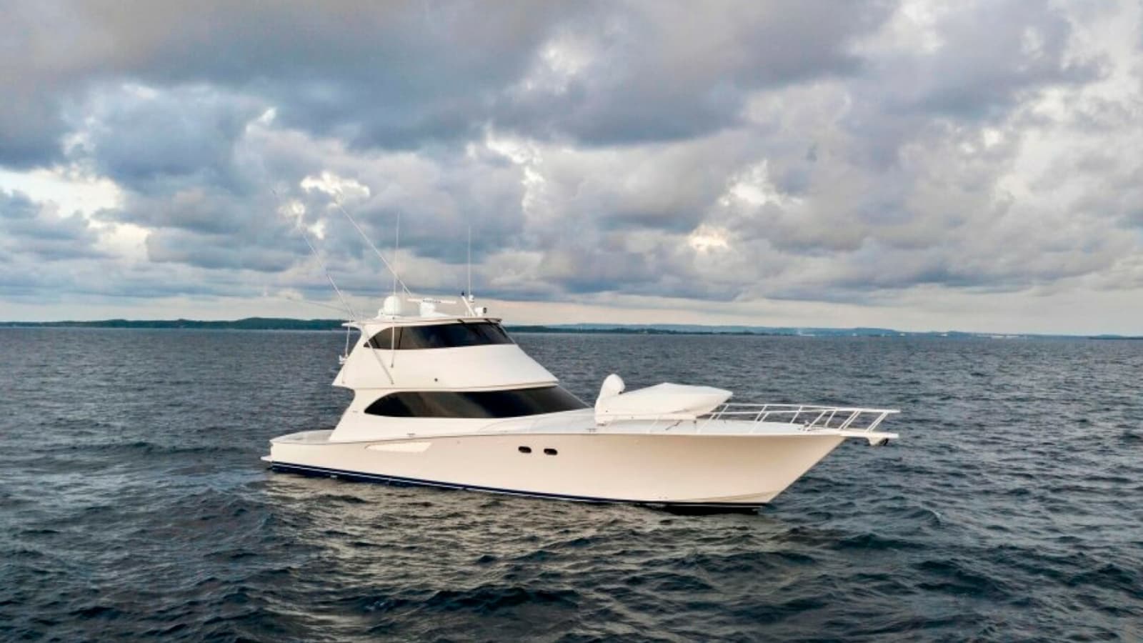 Profile View of Viking 70 Enclosed Bridge