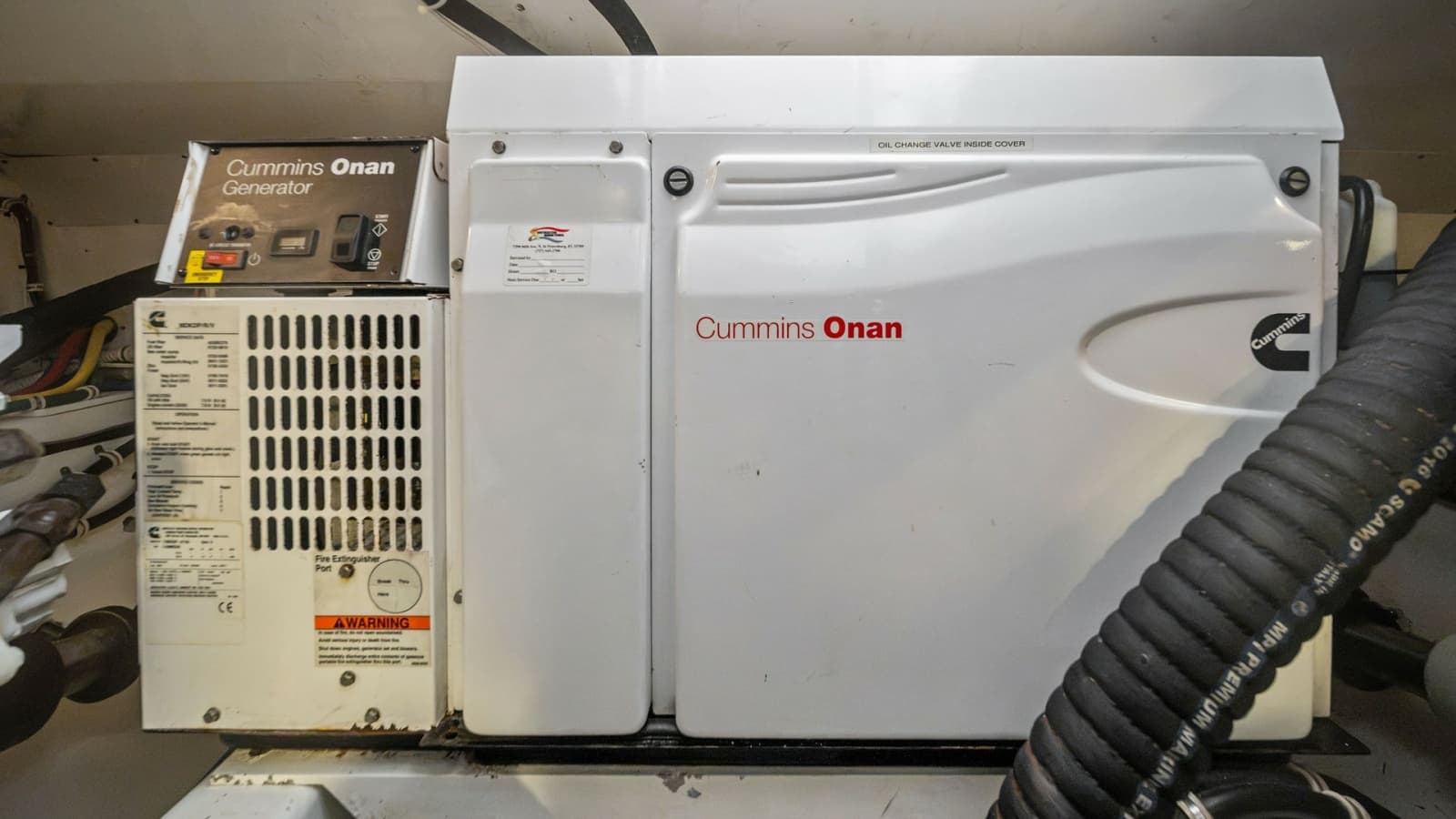Engine Room with Cummins Onan Generator