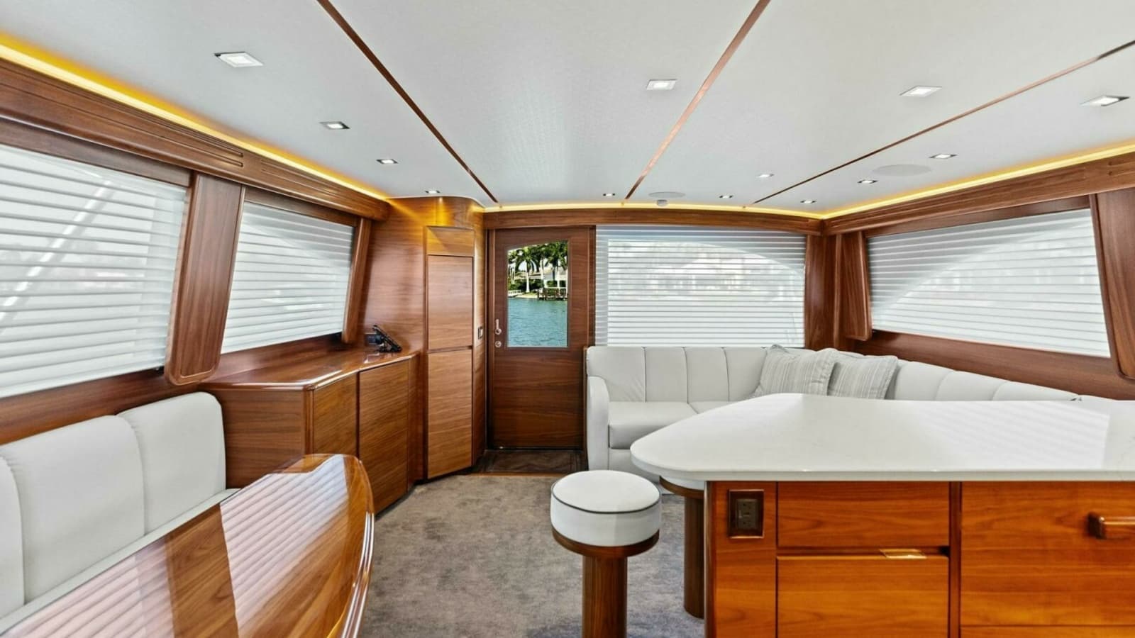 2023 Viking 54 Convertible "Olde Floridian" - Spacious Salon with Elegant Seating
