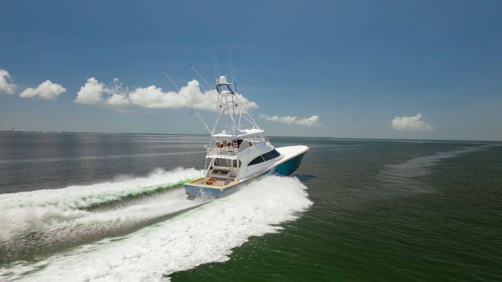 Aerial View of Viking 80 Underway