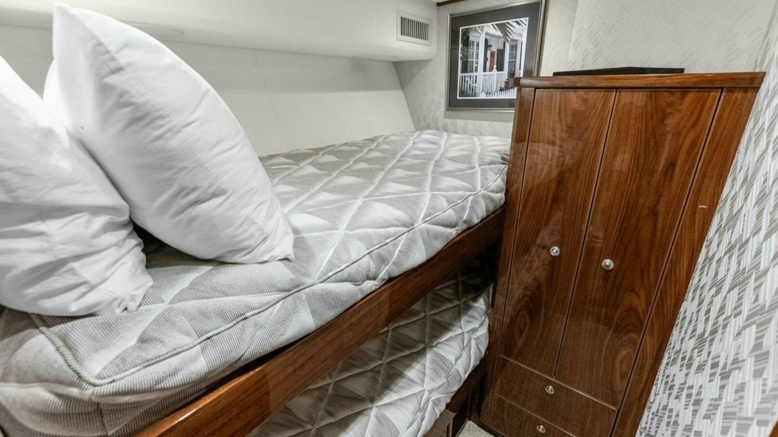 2022 Viking 68 Enclosed Bridge- PIPE DREAM- Forward Stateroom