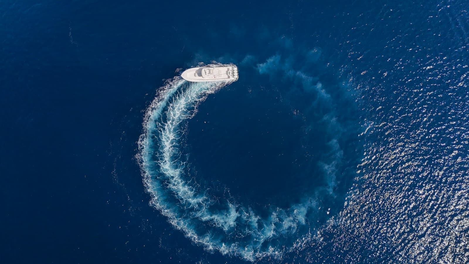 Aerial View of Vessel Maneuvering