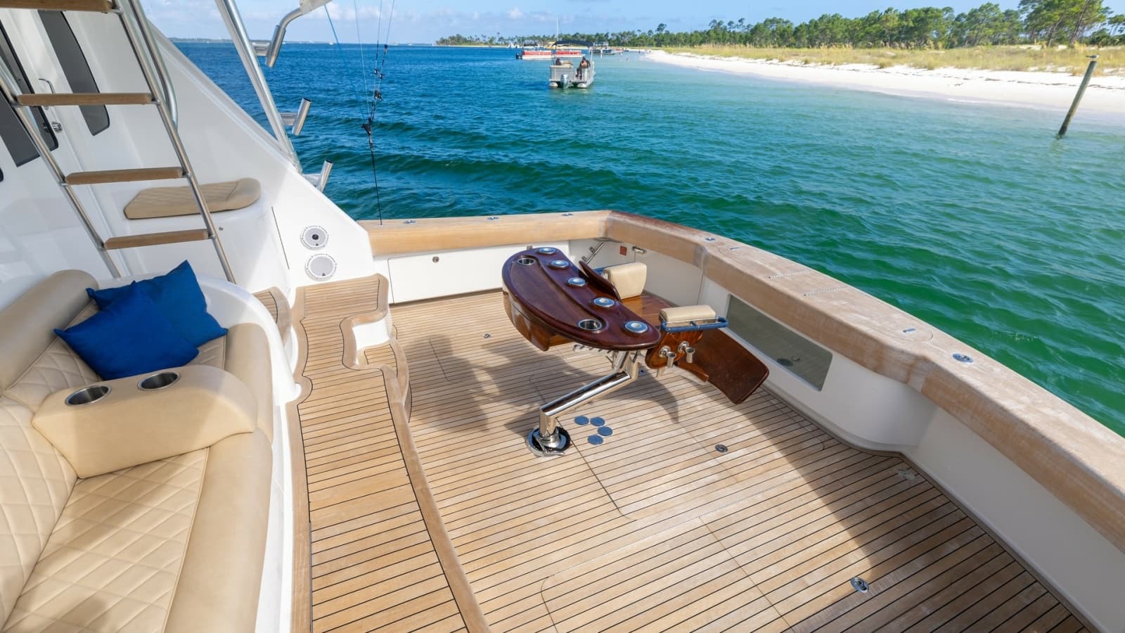 Spacious Aft Deck with Teak Flooring